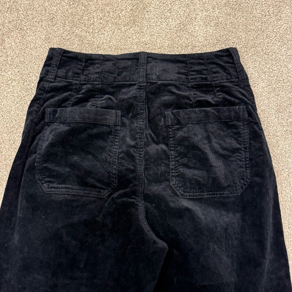Anthropologie Maeve Colette Navy Blue Corduroy Cropped Wide Leg Pants size 29 - Picture 10 of 12